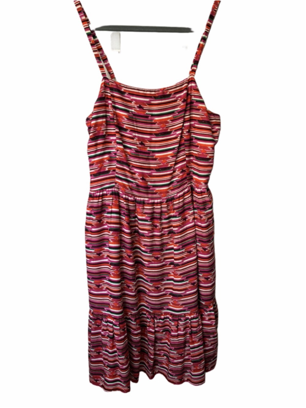 LOFT Red Pink Stripe Mini Dress Size 2 - Picture 2 of 7